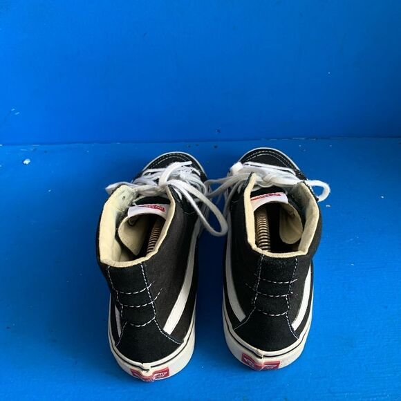 Men's Size 7.5 VANS Checkerboard High Tops Skate Skateboard Shoes Sneakers Suede - Picture 15 of 16